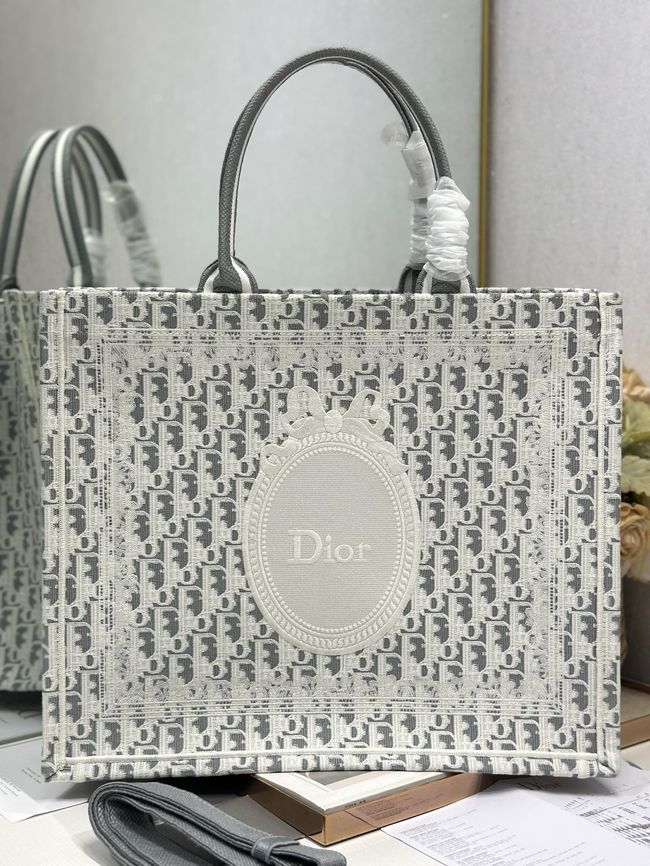 Large Dior Book Tote Cannage Embroidery M1349OEQ-6 Large Dior Book Tote Cannage Embroidery M1349OEQ-6