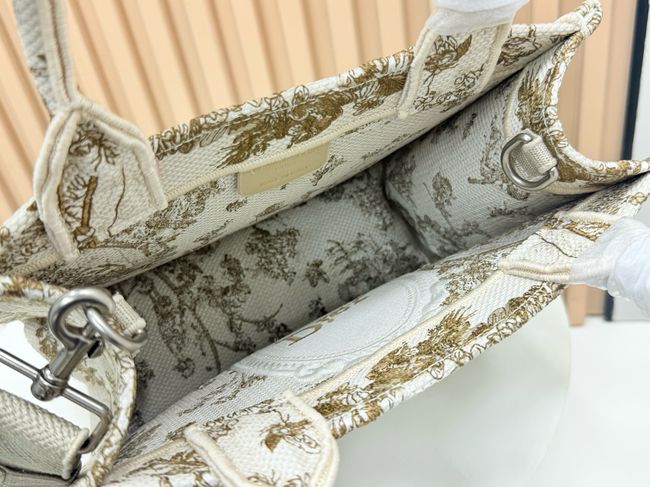 Small Dior Book Tote with Strap Embroidered M1404OE-1 Small Dior Book Tote with Strap Embroidered M1404OE-1