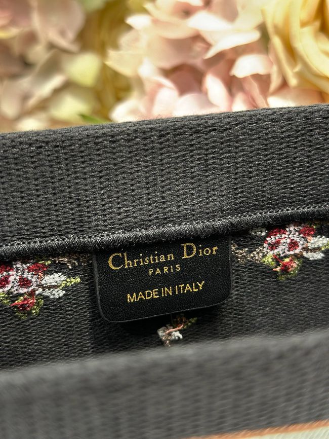 Small Dior Book Tote with Strap Embroidered M1404OE-2 Small Dior Book Tote with Strap Embroidered M1404OE-2