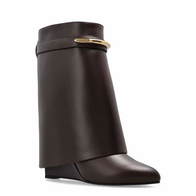 Givenchy Mid-Calf Boots Shiny Calfskin high heels 8.5CM 65260-1