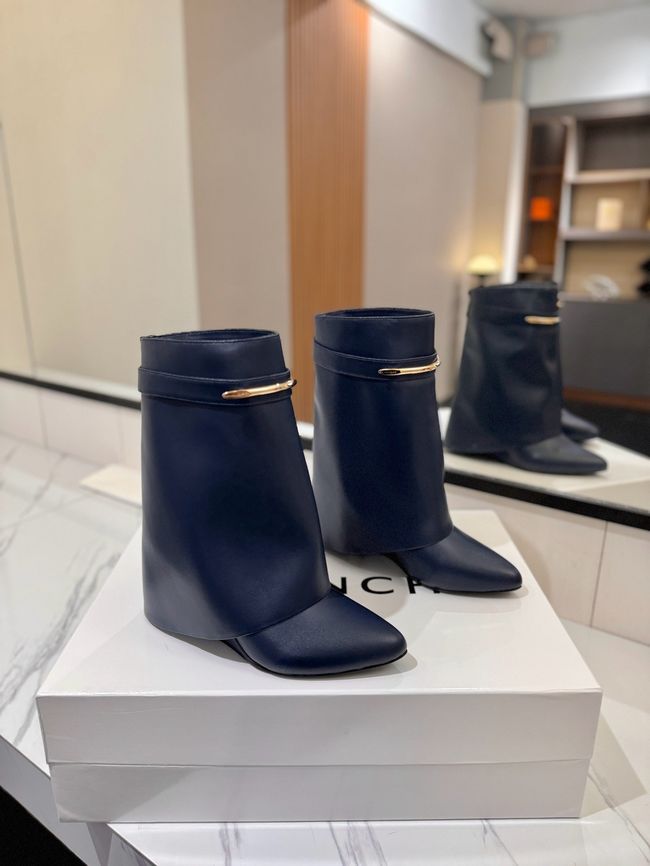 Givenchy Mid-Calf Boots Shiny Calfskin high heels 8.5CM 65260-5