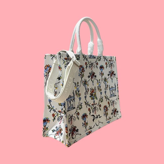 Large Dior Book Tote Cannage Embroidery M1349OEQ-12 Large Dior Book Tote Cannage Embroidery M1349OEQ-12