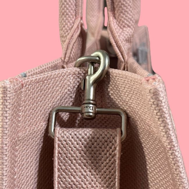 Medium Dior Book Tote with Strap Oblique Embroidery M1354PE-13