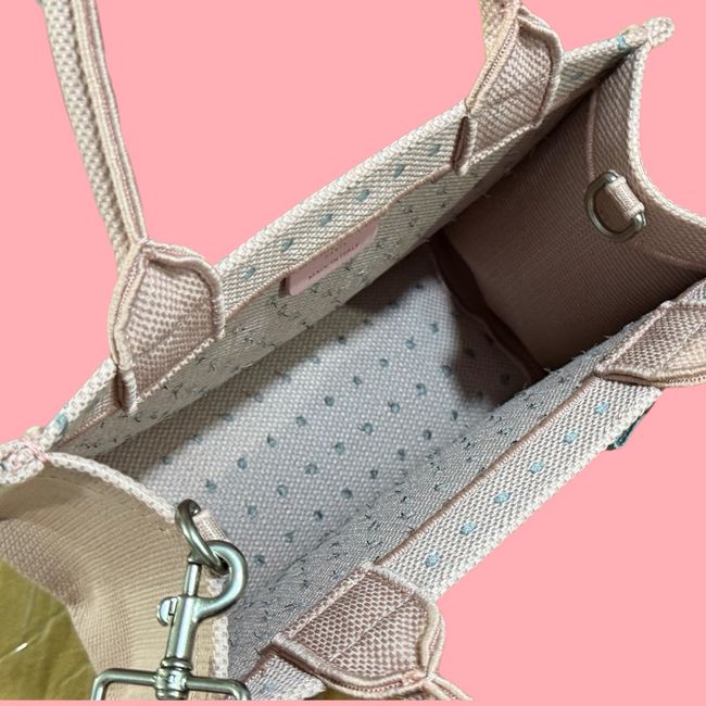 Small Dior Book Tote with Strap Embroidered M1404OE-11
