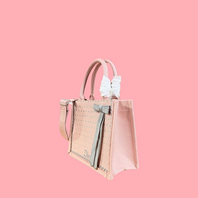 Small Dior Book Tote with Strap Embroidered M1404OE-11