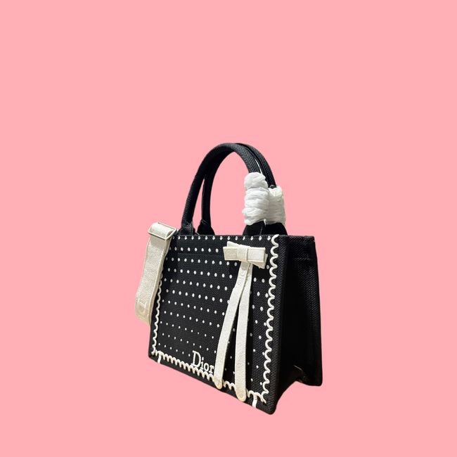 Small Dior Book Tote with Strap Embroidered M1404OE-9