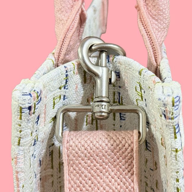 Small Dior Book Tote with Strap Embroidered M1404OE-12
