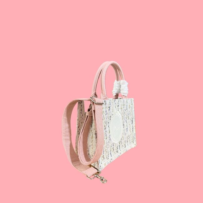 Small Dior Book Tote with Strap Embroidered M1404OE-12