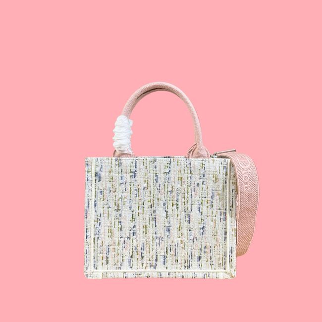 Small Dior Book Tote with Strap Embroidered M1404OE-12