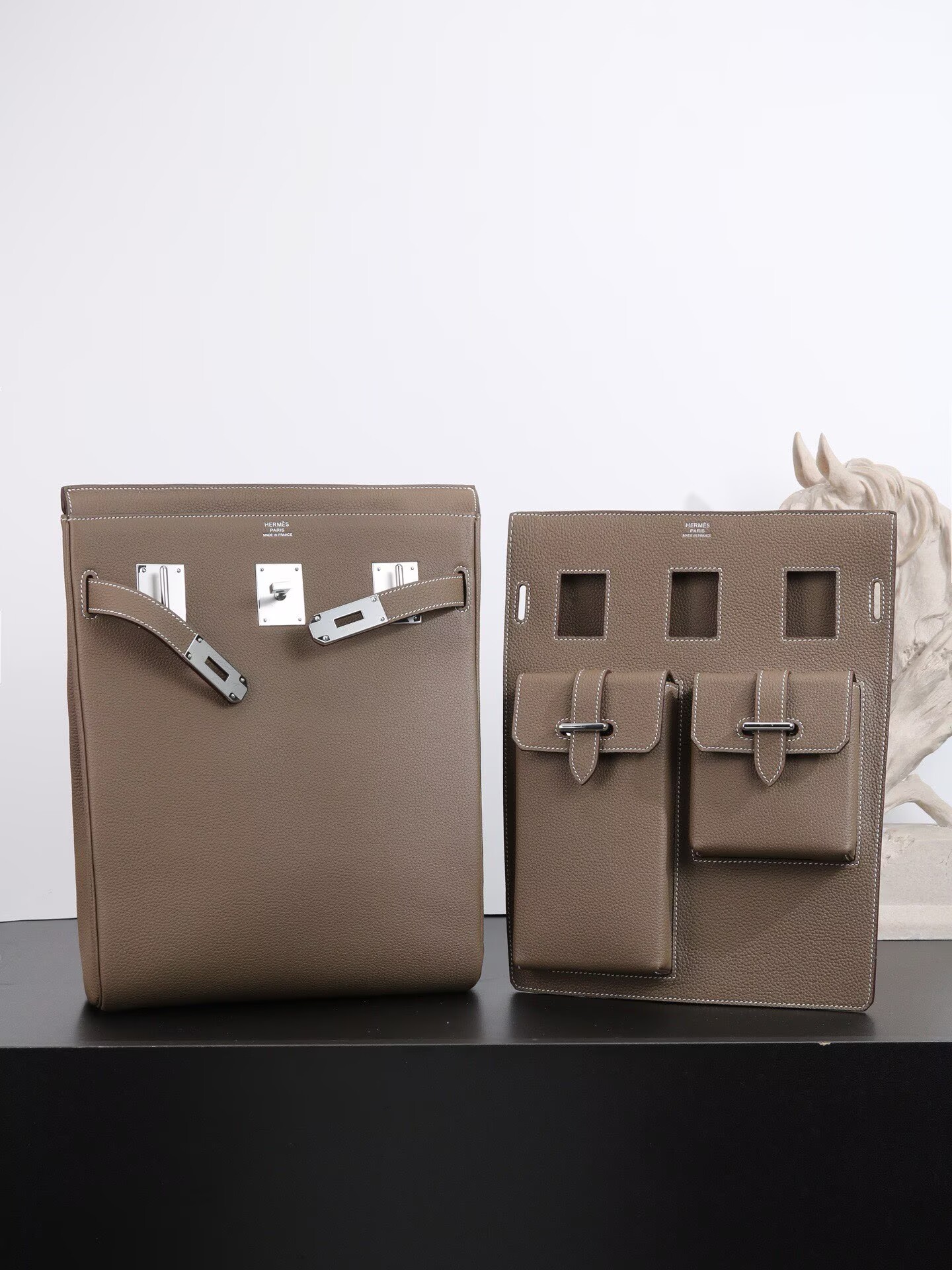 Hermes HAC A DOS Original Togo Leather Chest Bag H60321 Gray Hermes HAC A DOS Original Togo Leather Chest Bag H60321 Gray