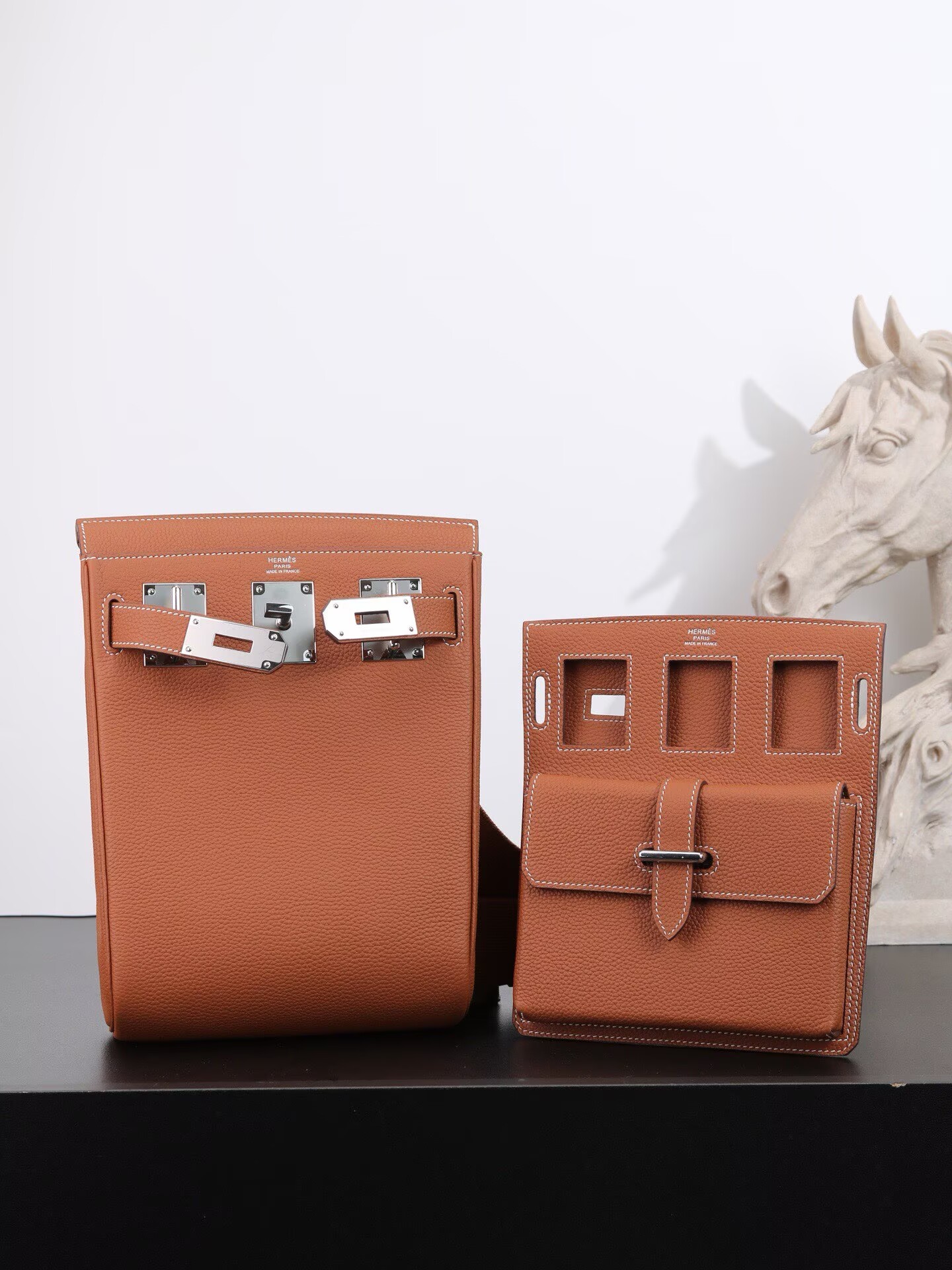 Hermes HAC A DOS Original Togo Leather Chest Bag H60321 Orange Hermes HAC A DOS Original Togo Leather Chest Bag H60321 Orange