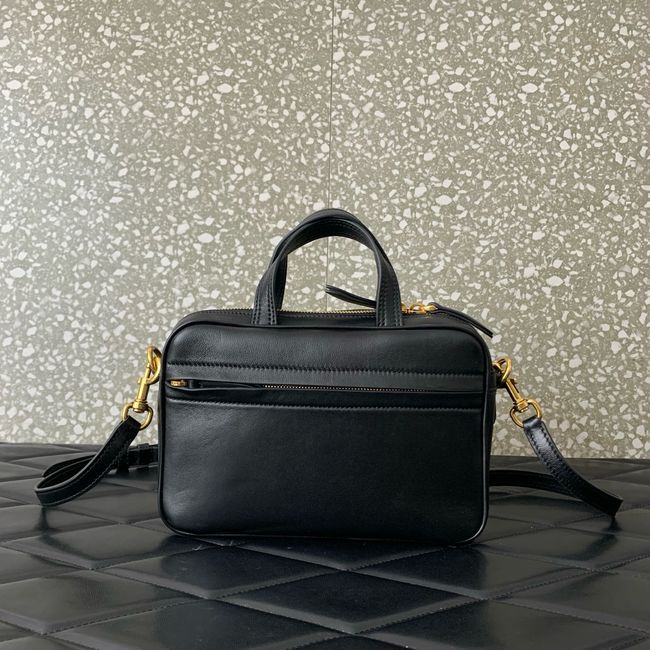 VALENTINO GARAVANI Loco Calf leather bag 0015 black&brown