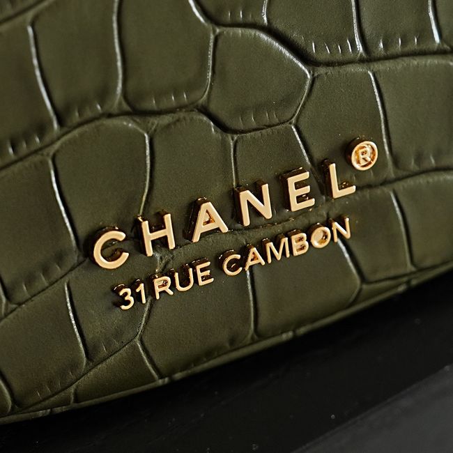 Chanel Shoulder Bags Crocodile Embossed 68011 green