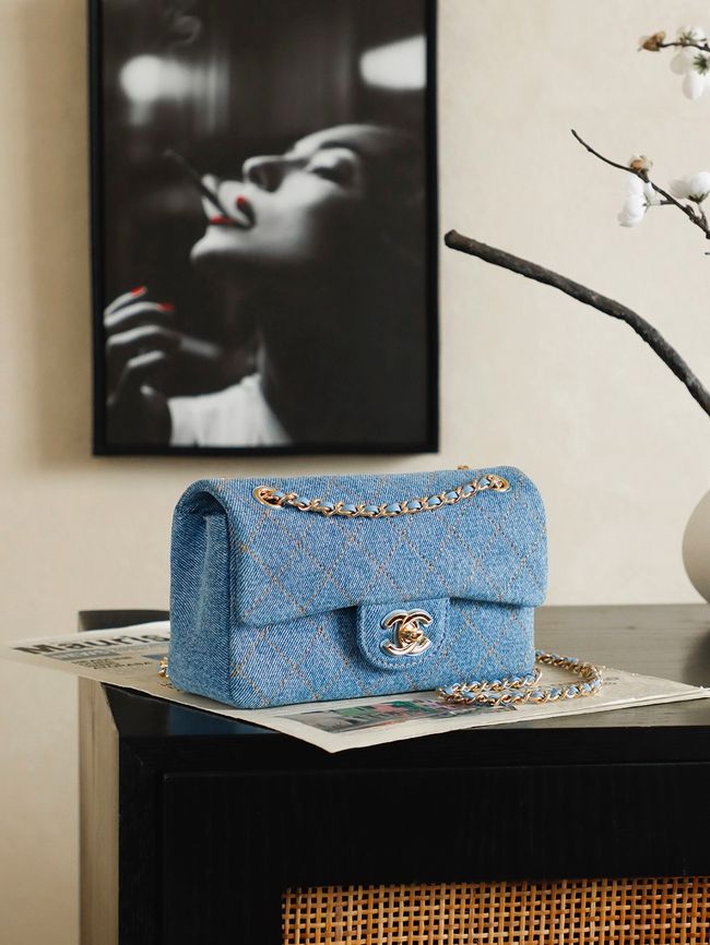 Chanel denim Flap bag 6627 blue Chanel denim Flap bag 6627 blue
