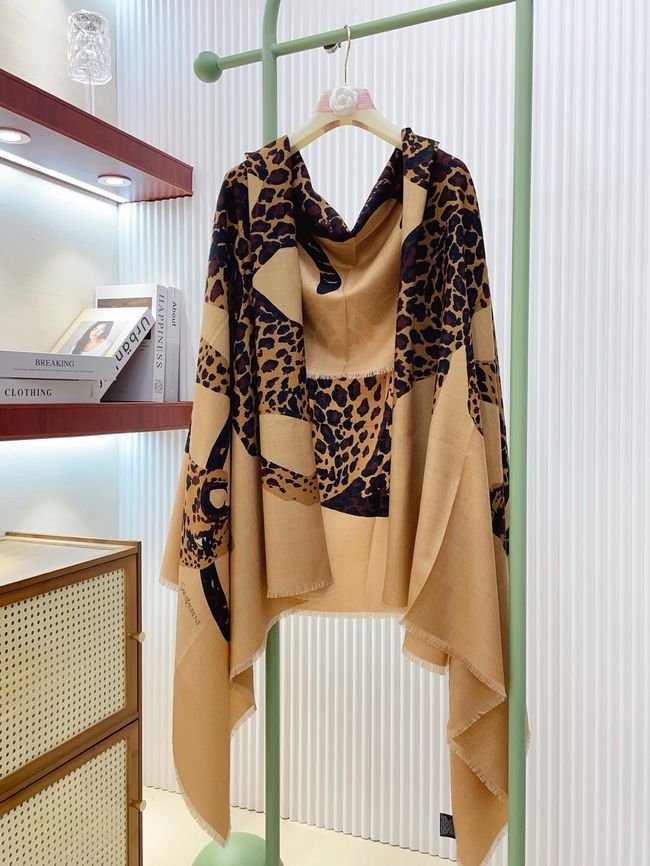 YSL Shawl Wool Silk and Cotton 873734-1 YSL Shawl Wool Silk and Cotton 873734-1