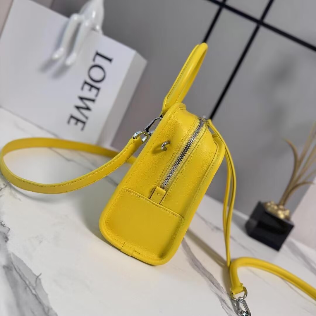 Loewe Top Handle Original Leather Bag L50231 Yellow