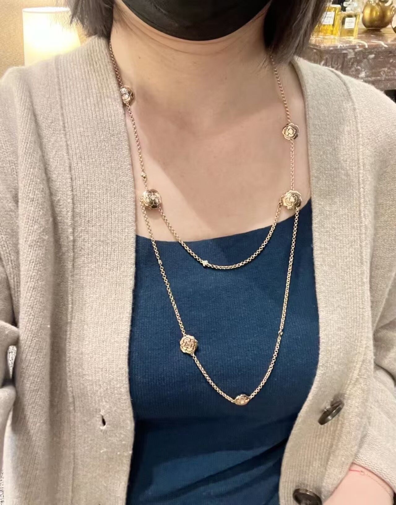 Chanel Necklace CN70314 Rose Gold Chanel Necklace CN70314 Rose Gold