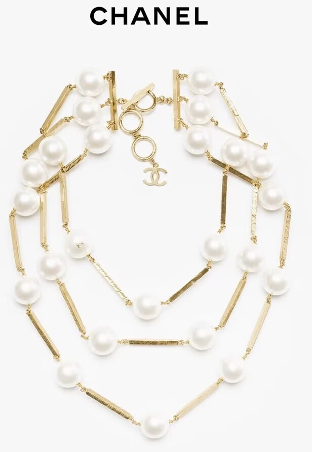 Chanel Pearl Necklace CN70313 Gold Chanel Pearl Necklace CN70313 Gold
