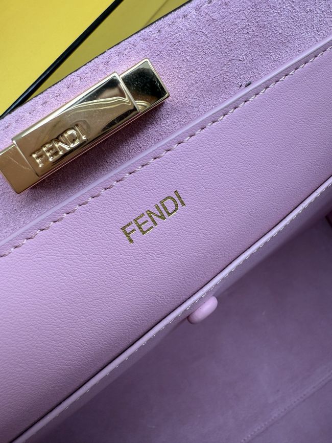 FENDI Way Large leather bag 8BN369 burgundy