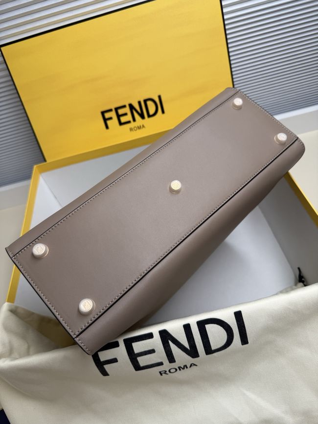 FENDI Way medium leather bag 8BN368 gray FENDI Way medium leather bag 8BN368 gray