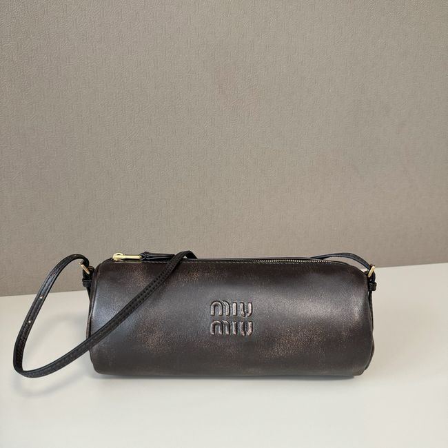 MIUMIU Tote Shoulder Handbag sheepskin 5NE851 Coffee MIUMIU Tote Shoulder Handbag sheepskin 5NE851 Coffee