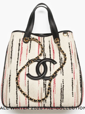 Chanel Shopping Bag AS6200 Beige & Red