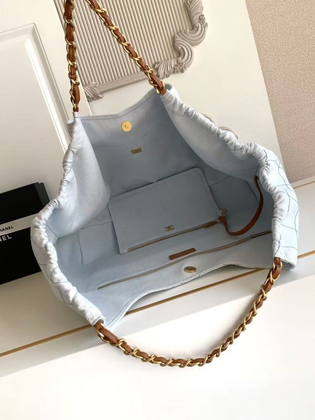 Chanel Shopping Bag AS6475 sky Blue Chanel Shopping Bag AS6475 sky Blue