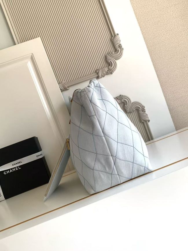 Chanel Shopping Bag AS6475 sky Blue Chanel Shopping Bag AS6475 sky Blue