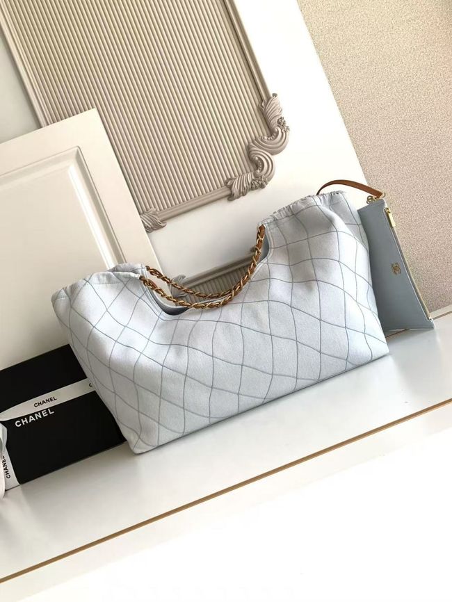 Chanel Shopping Bag AS6475 sky Blue Chanel Shopping Bag AS6475 sky Blue