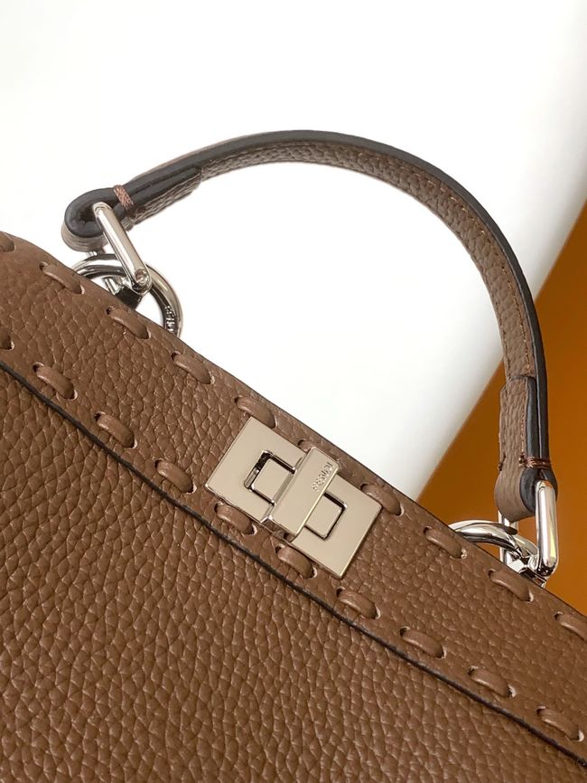 FENDI Peekaboo ISeeU Petite bag 8BN335A dark brown FENDI Peekaboo ISeeU Petite bag 8BN335A dark brown