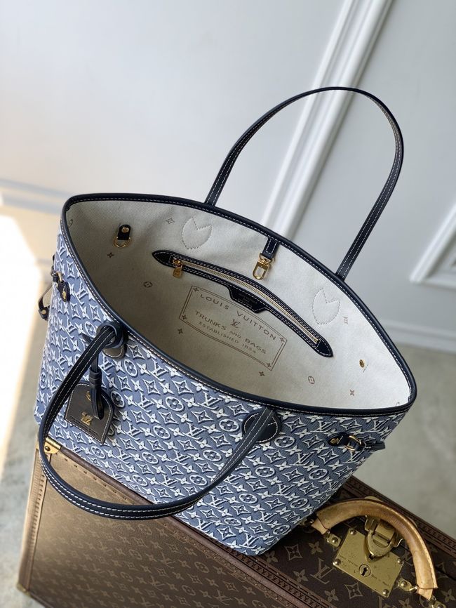 Louis Vuitton New Neverfull MM M2A096 Bleu Louis Vuitton New Neverfull MM M2A096 Bleu