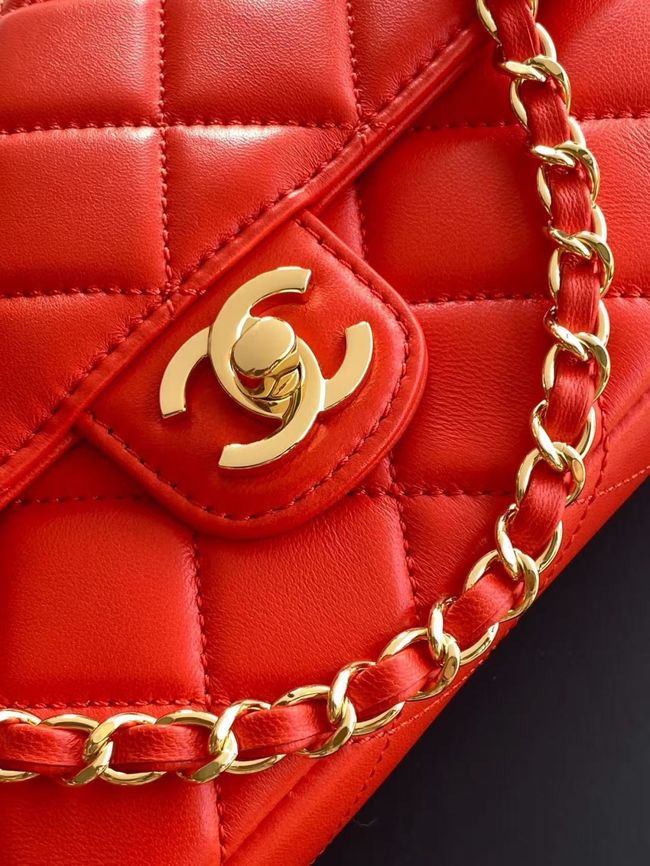 Chanel Flap Bag Lambskin AS6568 red Chanel Flap Bag Lambskin AS6568 red