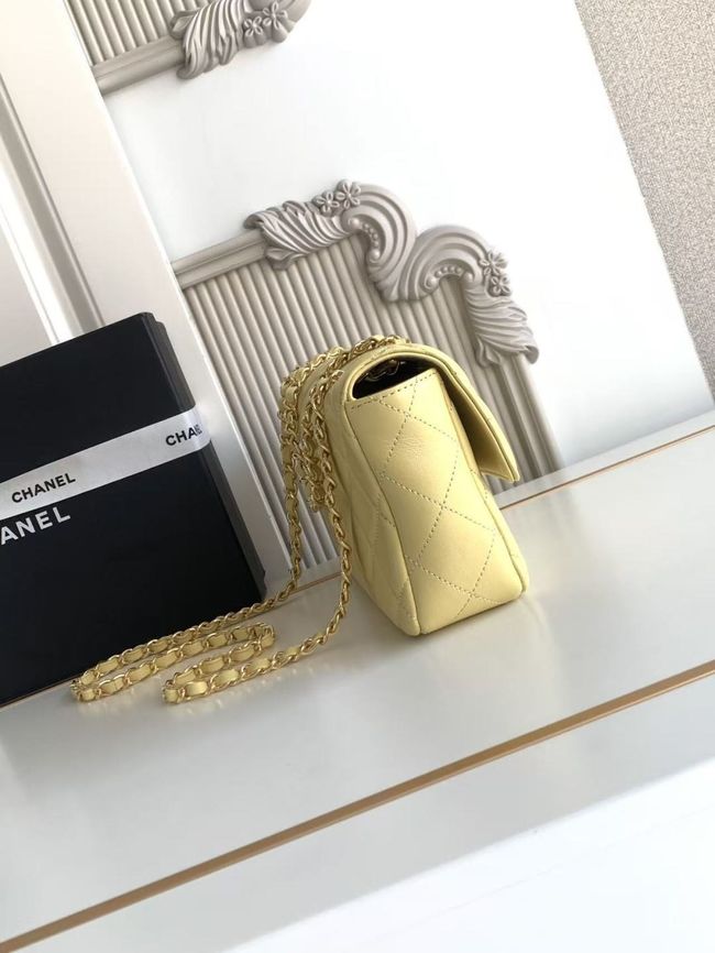 Chanel Flap Bag Lambskin AS6568 yellow