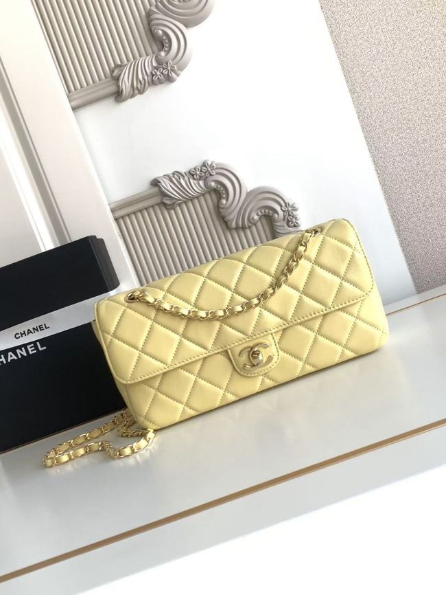 Chanel Flap Bag Lambskin AS6568 yellow Chanel Flap Bag Lambskin AS6568 yellow