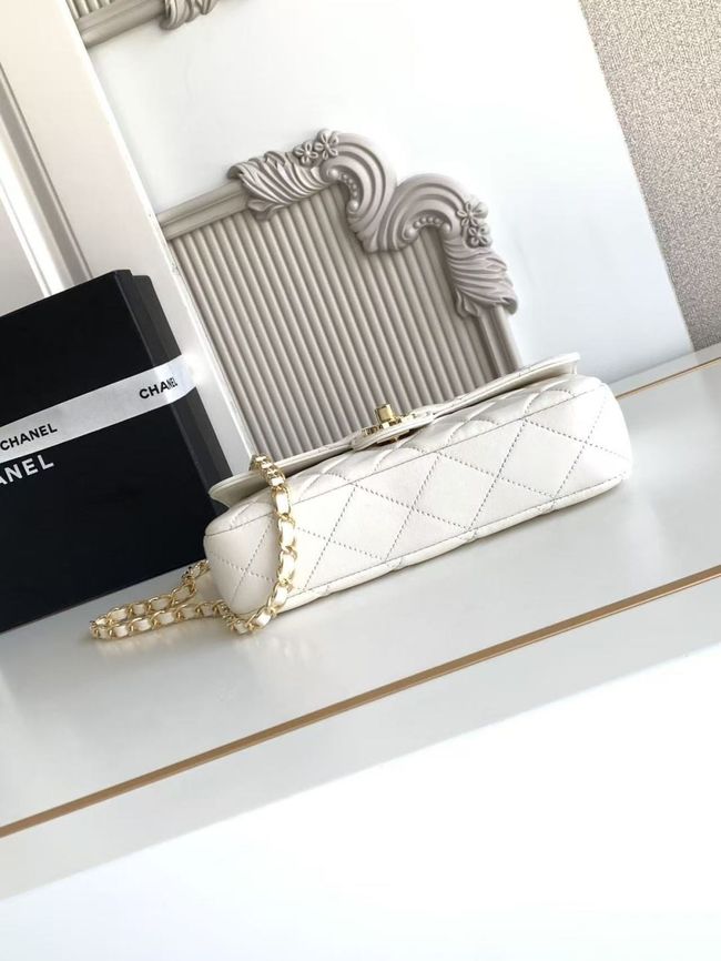 Chanel Small Flap Bag Lambskin AS6430 white