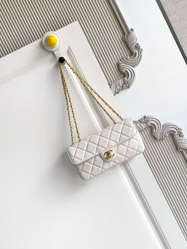 Chanel Small Flap Bag Lambskin AS6430 white