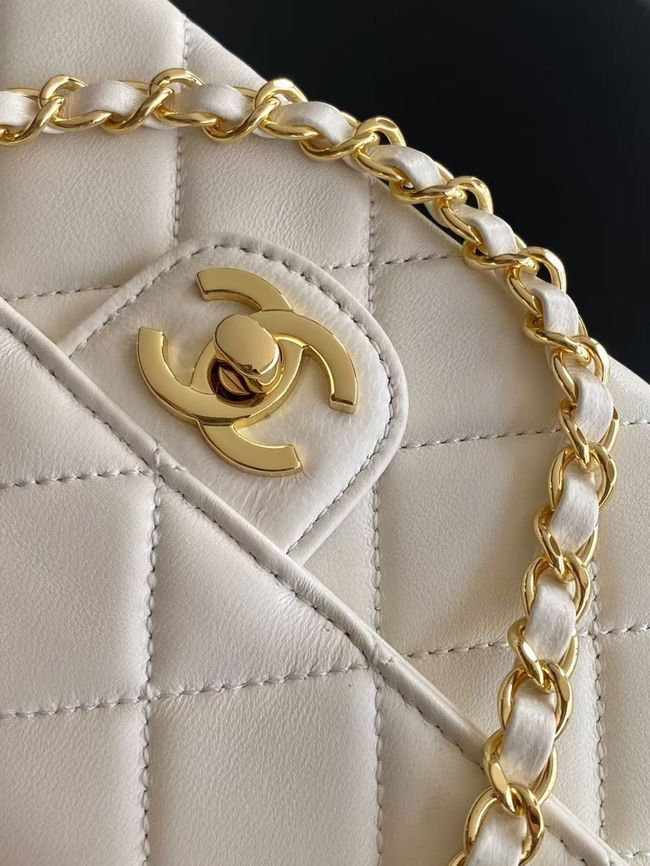 Chanel Small Flap Bag Lambskin AS6430 white