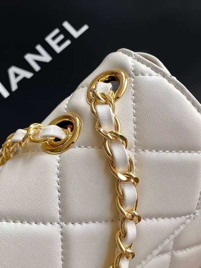 Chanel Small Flap Bag Lambskin AS6430 white