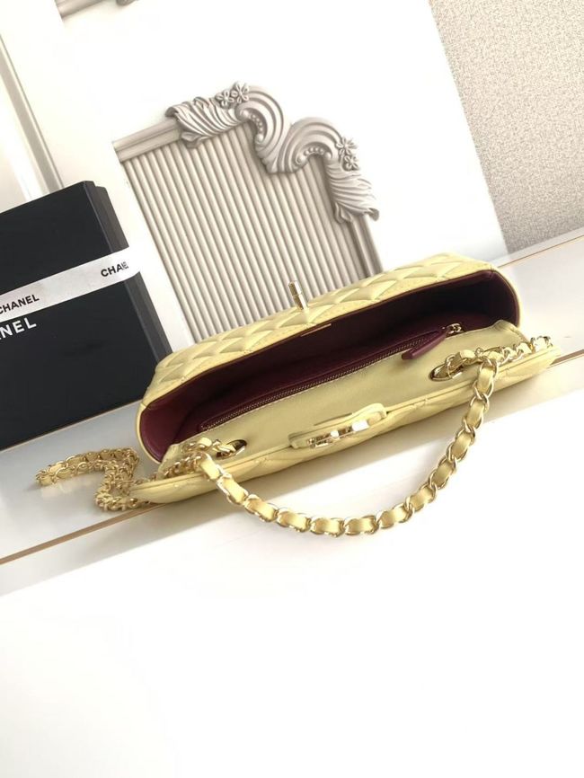 Chanel Small Flap Bag Lambskin AS6430 yellow
