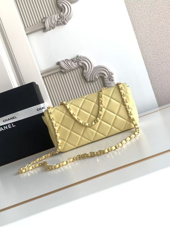 Chanel Small Flap Bag Lambskin AS6430 yellow