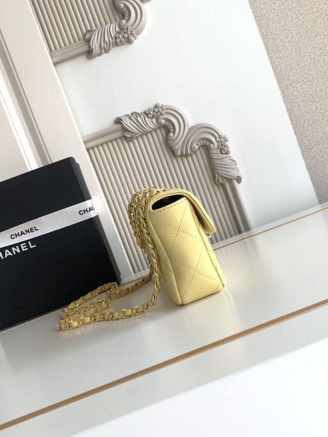 Chanel Small Flap Bag Lambskin AS6430 yellow
