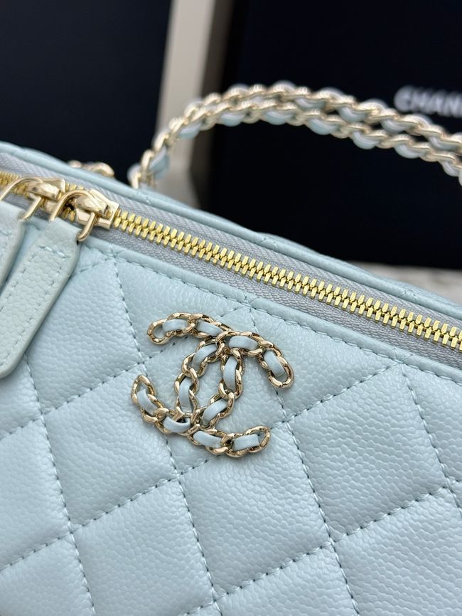 Chanel Vanity with Chain AP5182 light blue Chanel Vanity with Chain AP5182 light blue