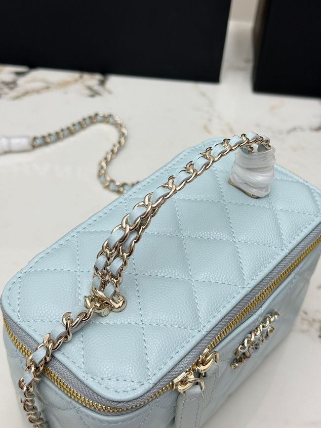 Chanel Vanity with Chain AP5182 light blue Chanel Vanity with Chain AP5182 light blue