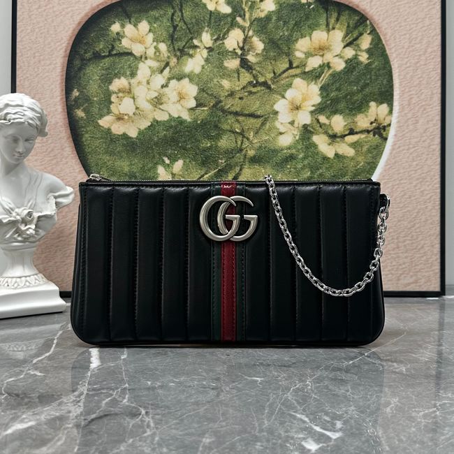 Gucci GG Marmont pouch with strap A006X2 black Gucci GG Marmont pouch with strap A006X2 black