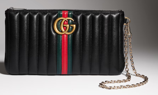 Gucci GG Marmont pouch with strap A006X2 black Gucci GG Marmont pouch with strap A006X2 black