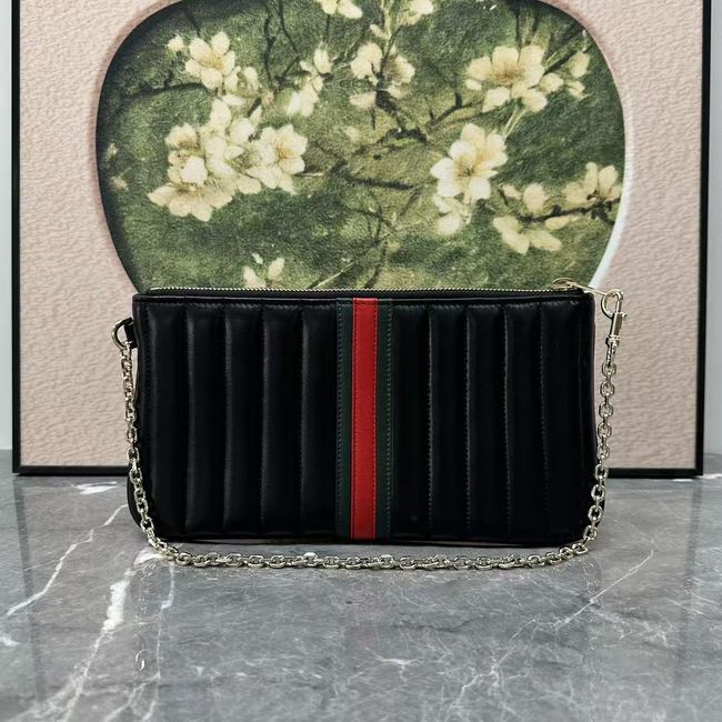 Gucci GG Marmont pouch with strap A006X2 black Gucci GG Marmont pouch with strap A006X2 black