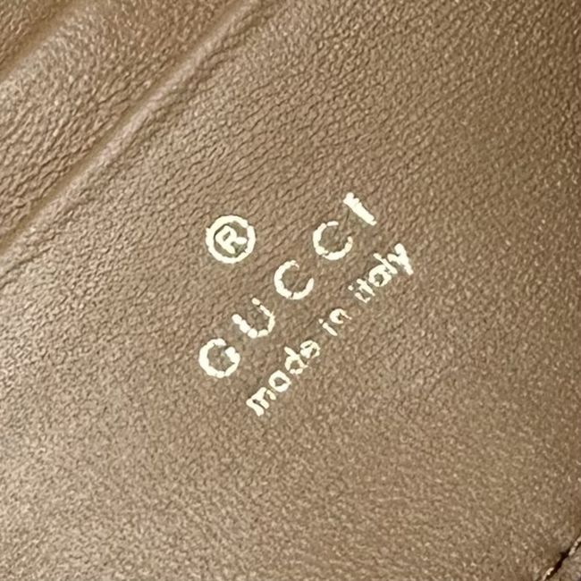 Gucci GG Marmont pouch with strap A006X2 brown suede