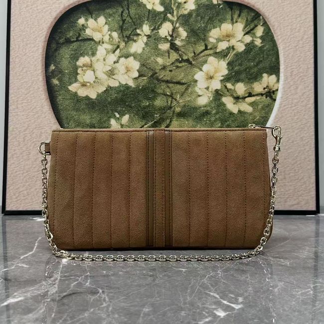 Gucci GG Marmont pouch with strap A006X2 brown suede