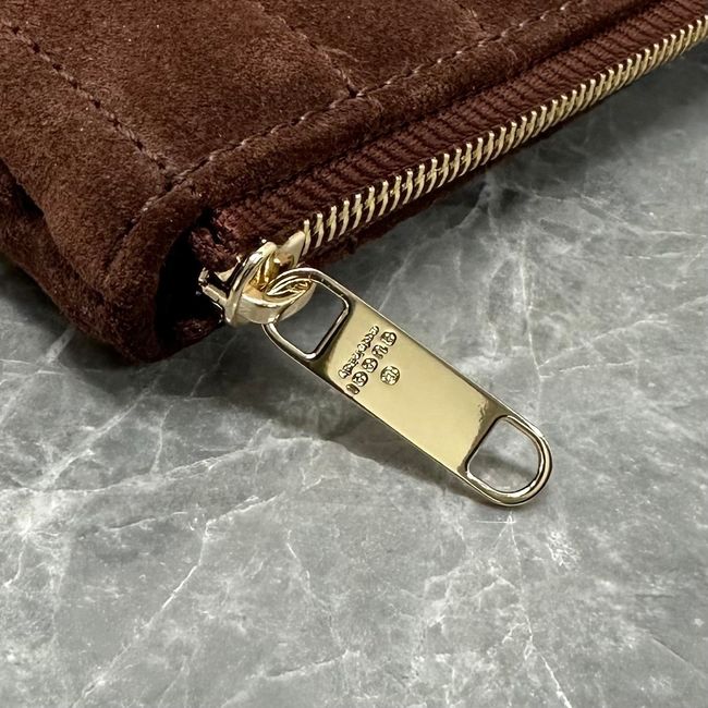 Gucci GG Marmont pouch with strap A006X2 dark brown suede Gucci GG Marmont pouch with strap A006X2 dark brown suede