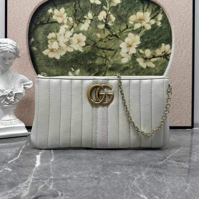 Gucci GG Marmont pouch with strap B006X2 white Gucci GG Marmont pouch with strap B006X2 white